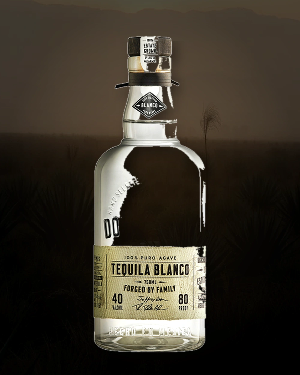 Dos Primos Tequila Blanco bottle