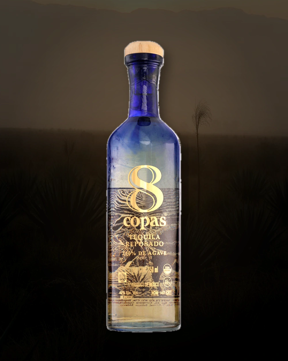 8 Copas Reposado bottle