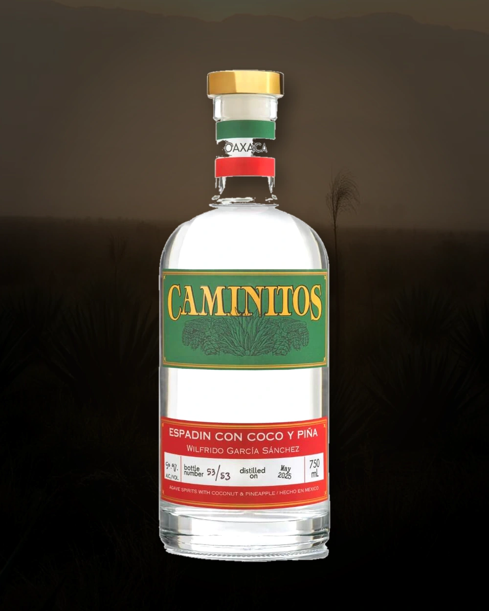 Caminitos Espadin con Coco y Pina – Wilfredo Garcia bottle