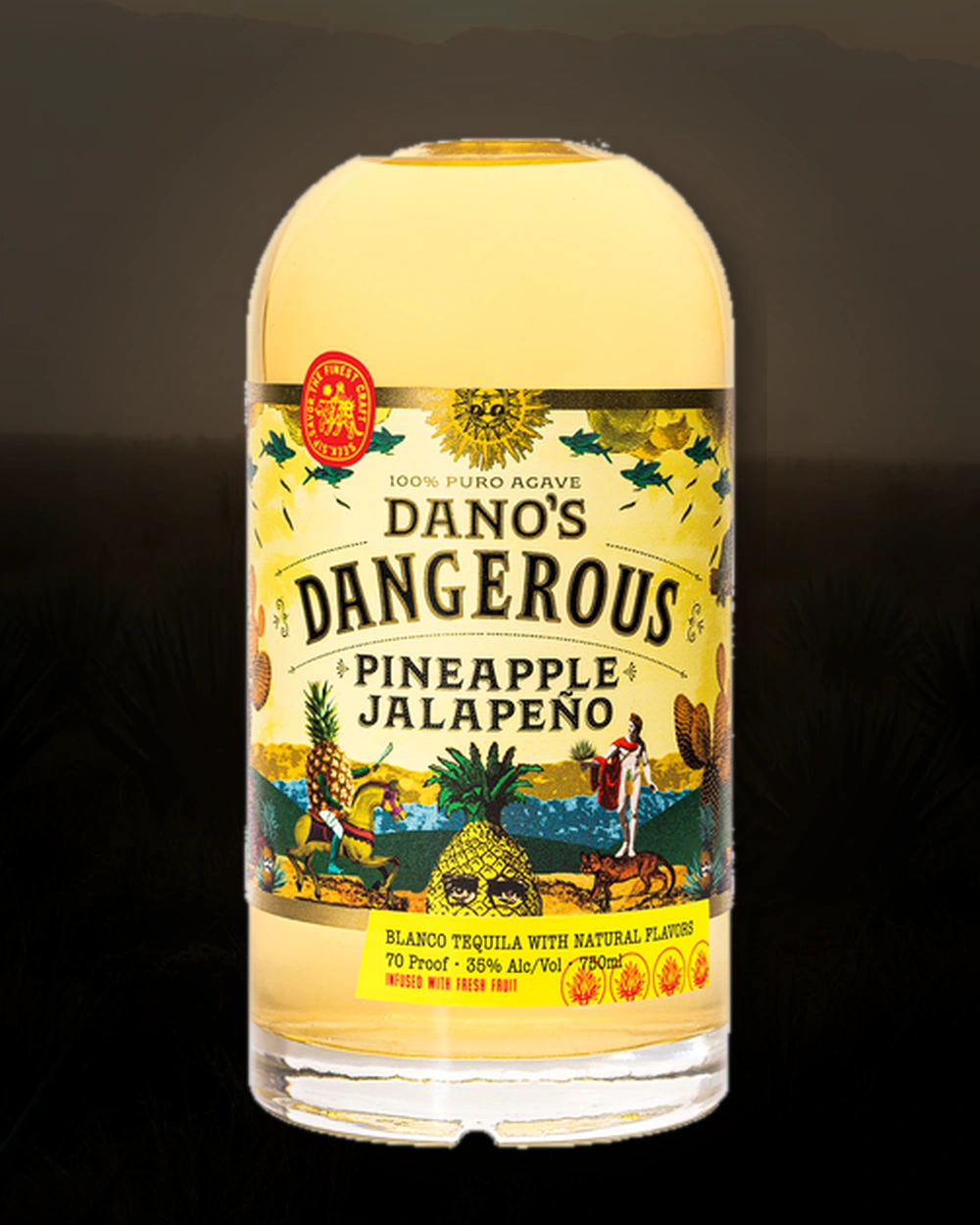 Dano's Dangerous Pineapple & Jalapeño bottle