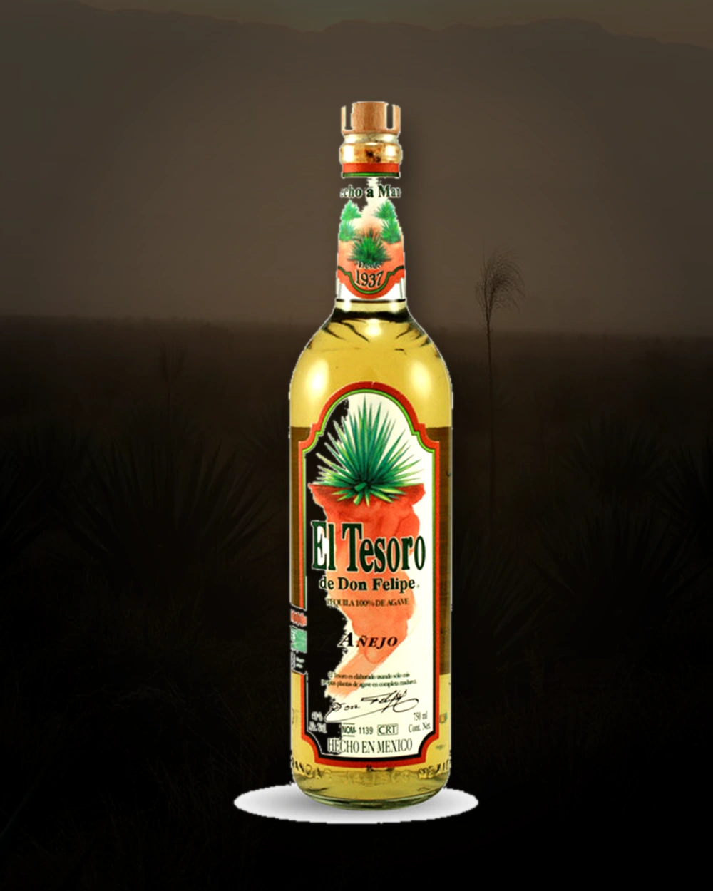 El Tesoro Añejo (White Label) bottle