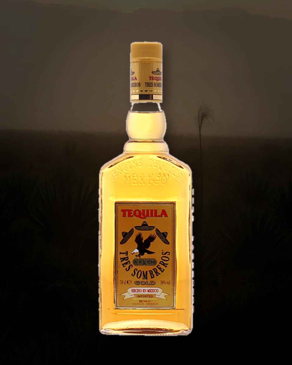 Tres Sombreros Gold bottle