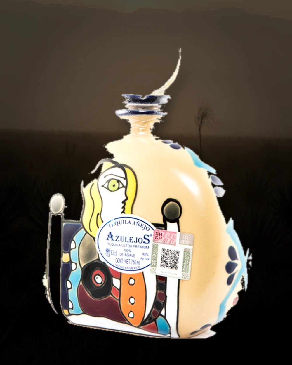 Los Azulejos Añejo bottle