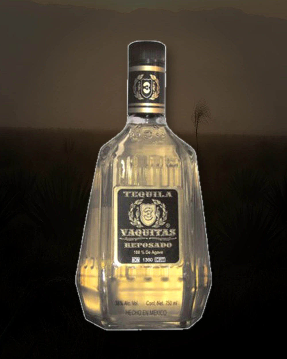 3 Vaquitas Tequila Reposado bottle
