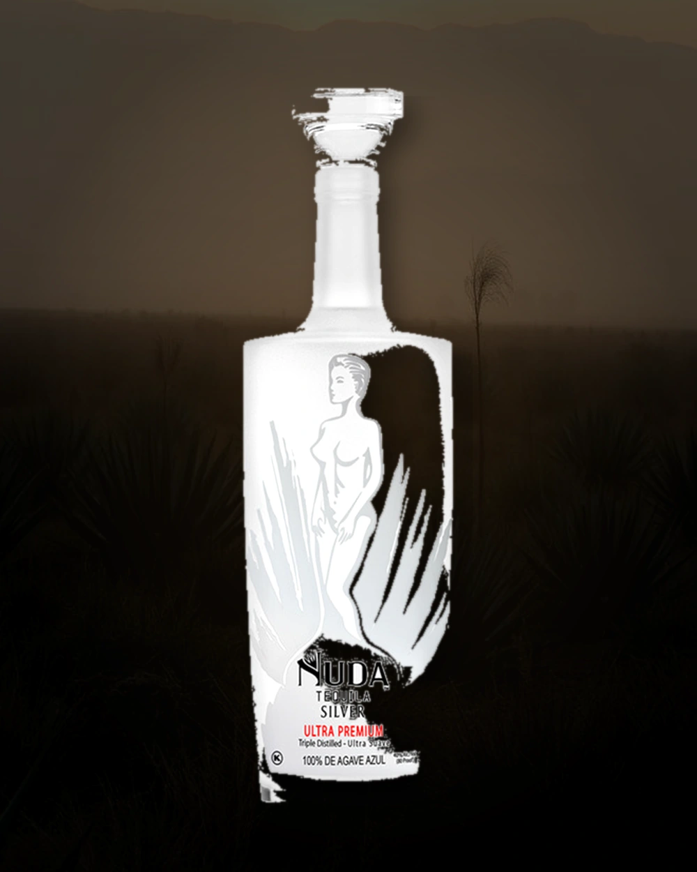 Nuda Tequila Silver bottle