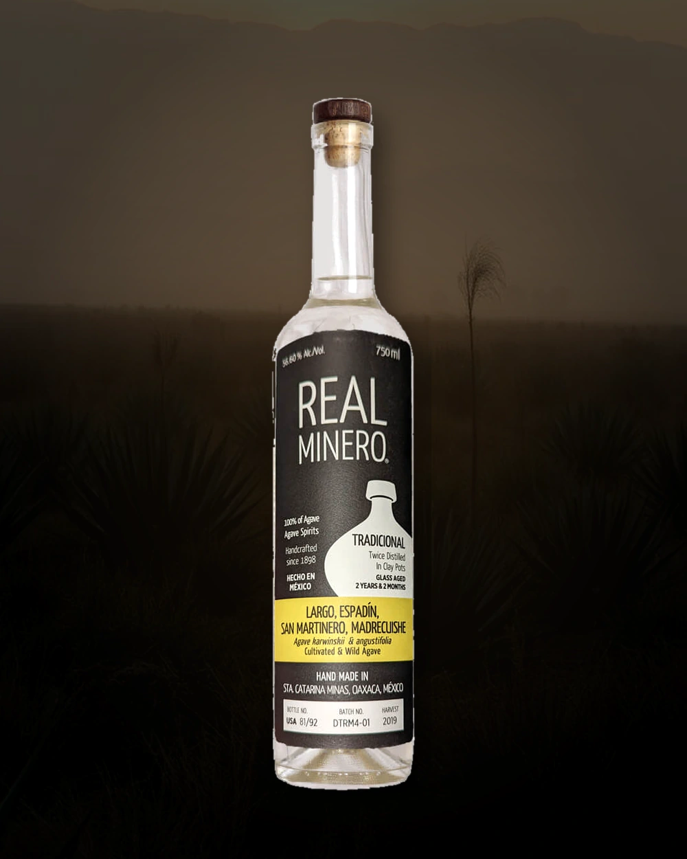 Real Minero Largo, Espadin, San Martinero, Madrecuishe bottle