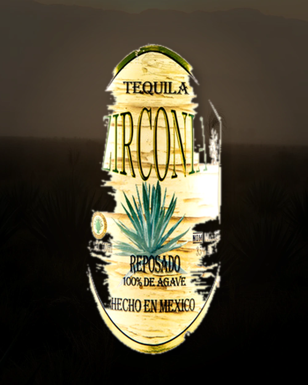 Tequila Zirconia Reposado bottle
