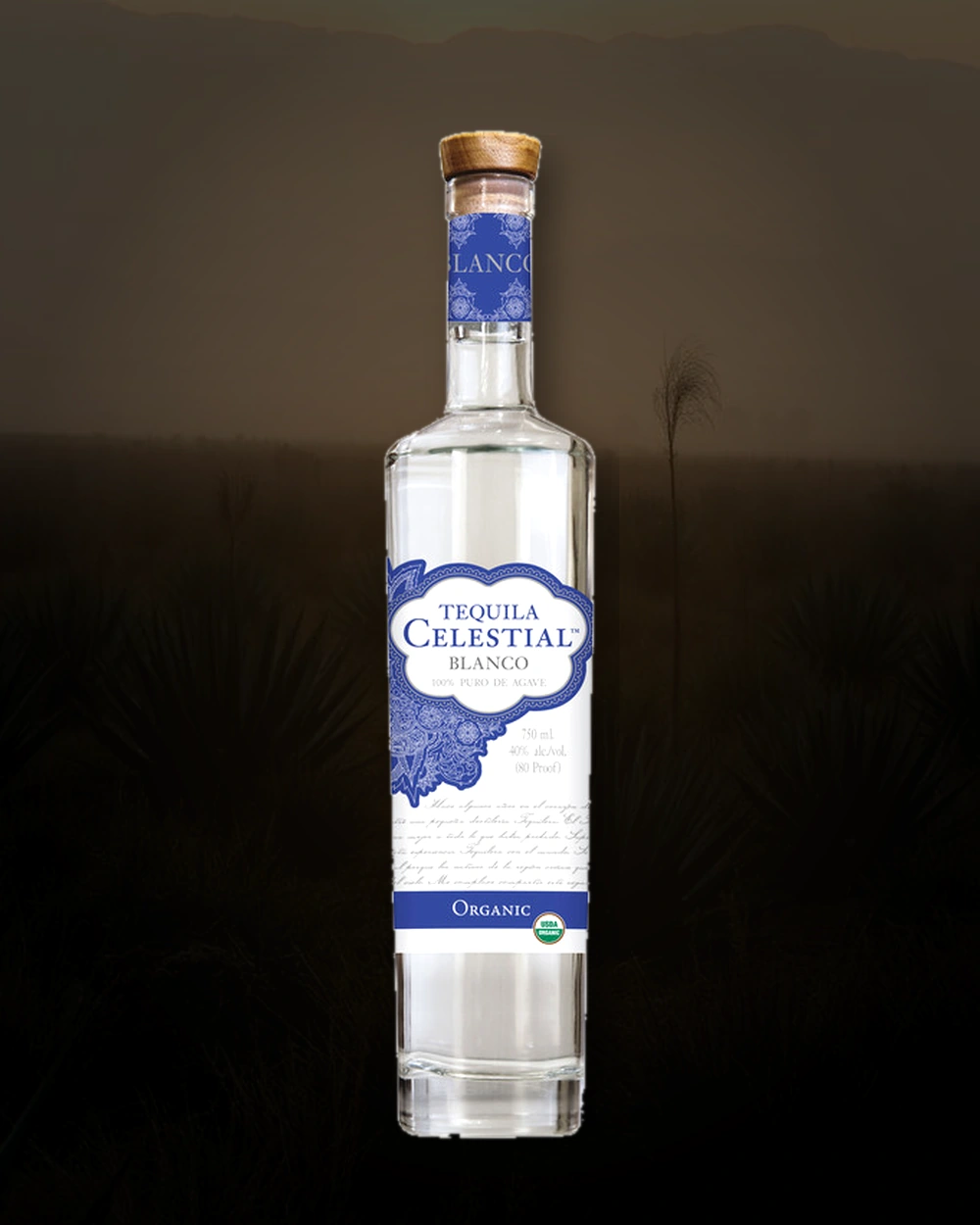 Tequila Celestial Organic Blanco bottle