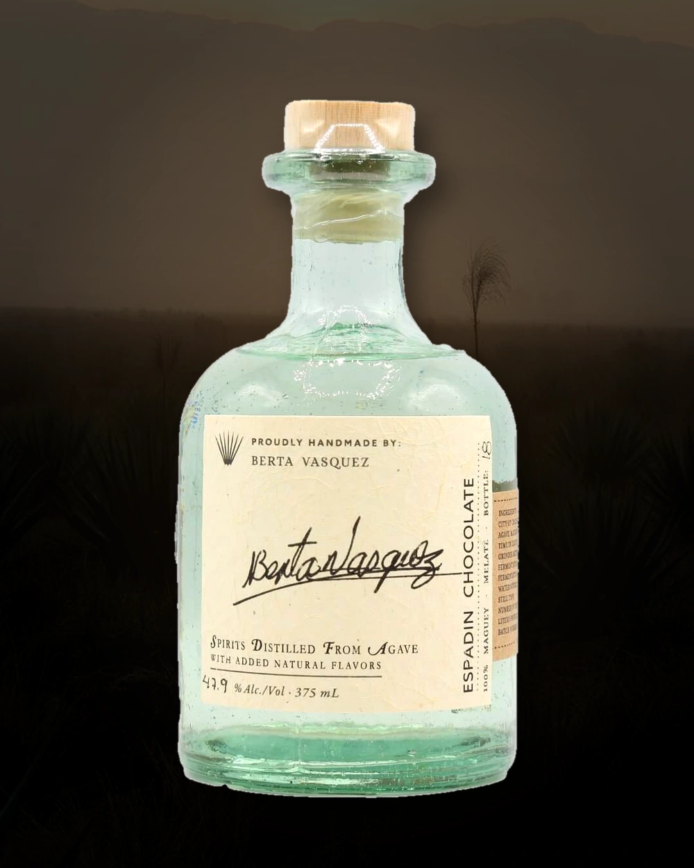 Maguey Melate Espadin Chocolate – Berta Vasquez bottle