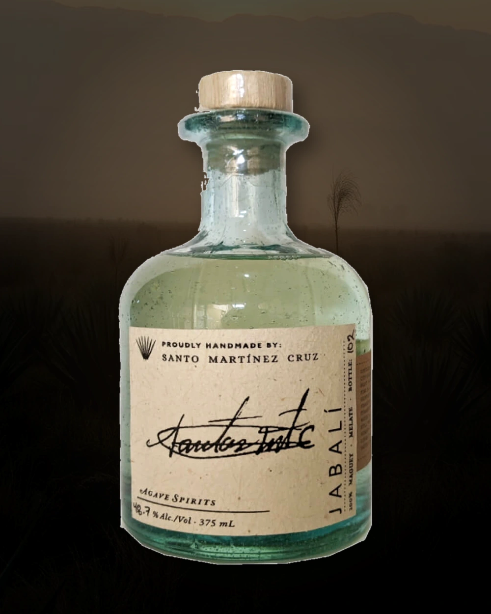 Maguey Melate Jabali – Santo Martínez Cruz bottle