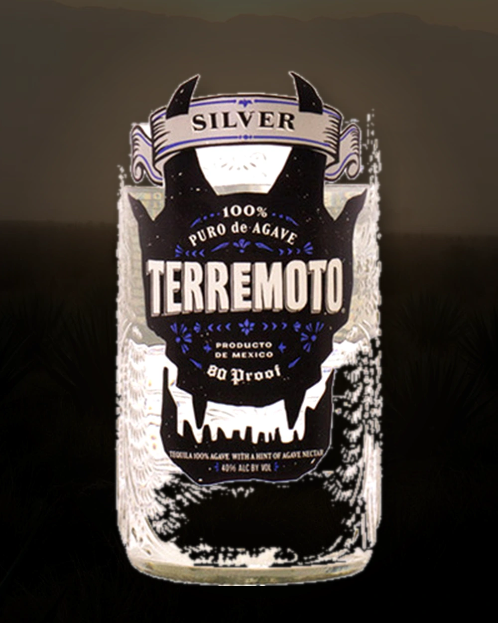 Terremoto Silver Tequila bottle