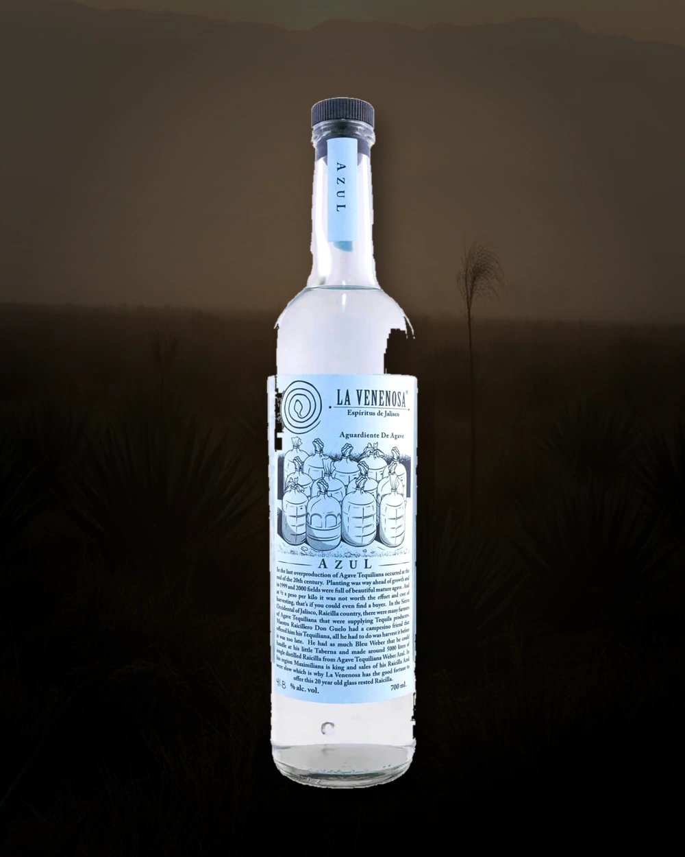 La Venenosa Azul bottle