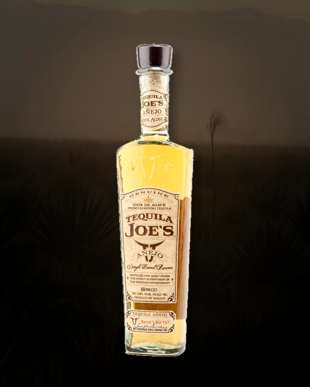 Tequila Joe's Añejo bottle