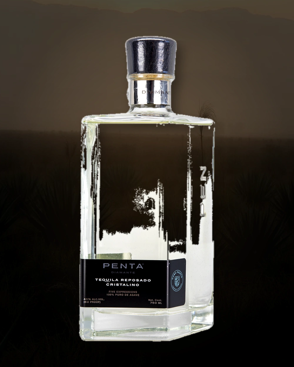 Penta Diamante Reposado Cristalino bottle
