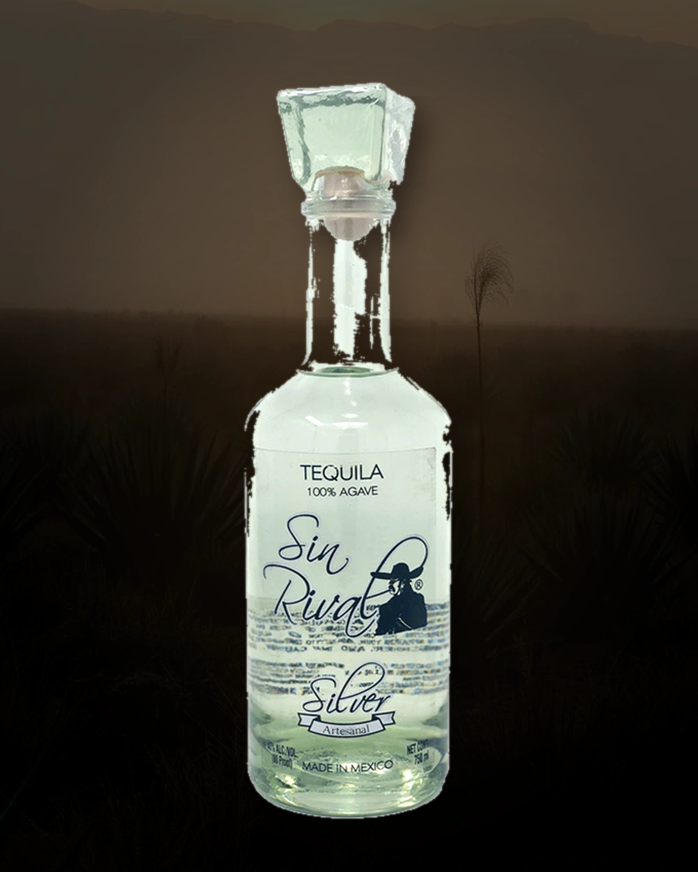 Sin Rival Silver Tequila bottle