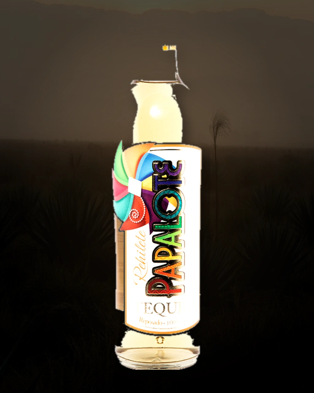 Rehilete Papalote Reposado bottle