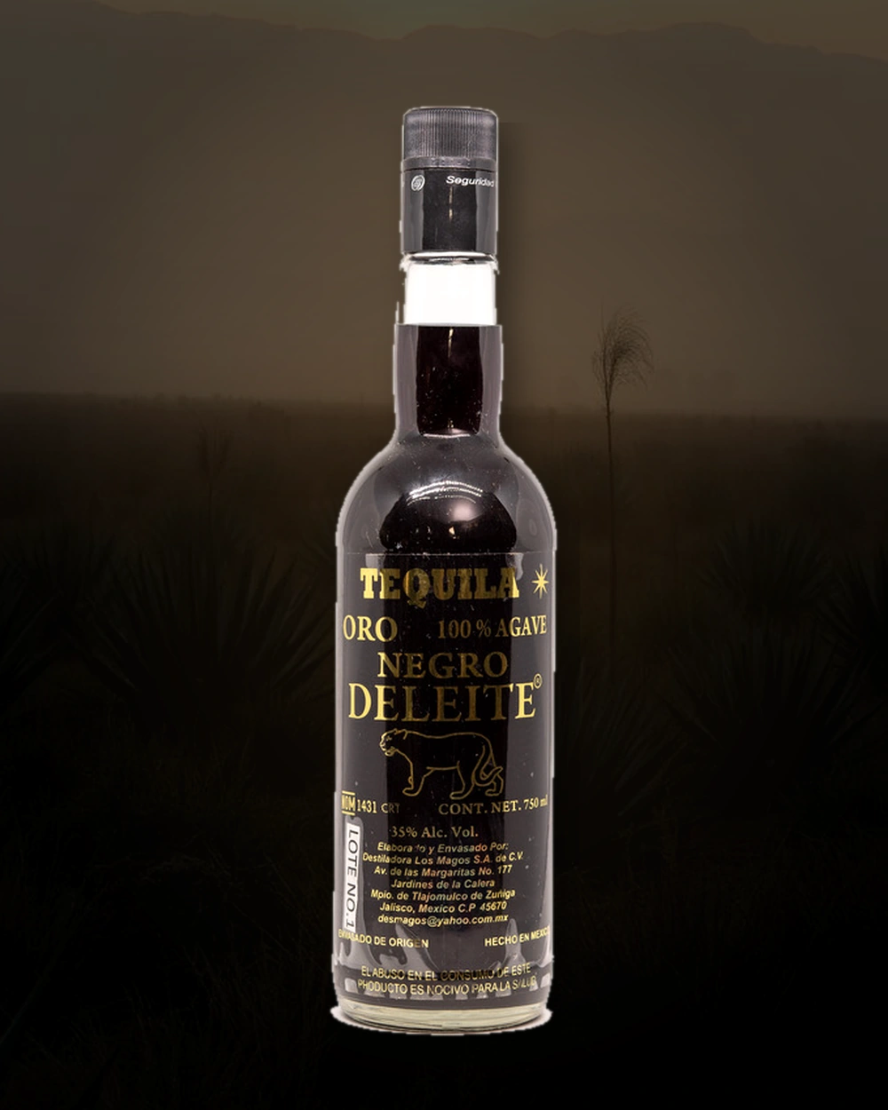 Tequila Negro Deleite Oro bottle