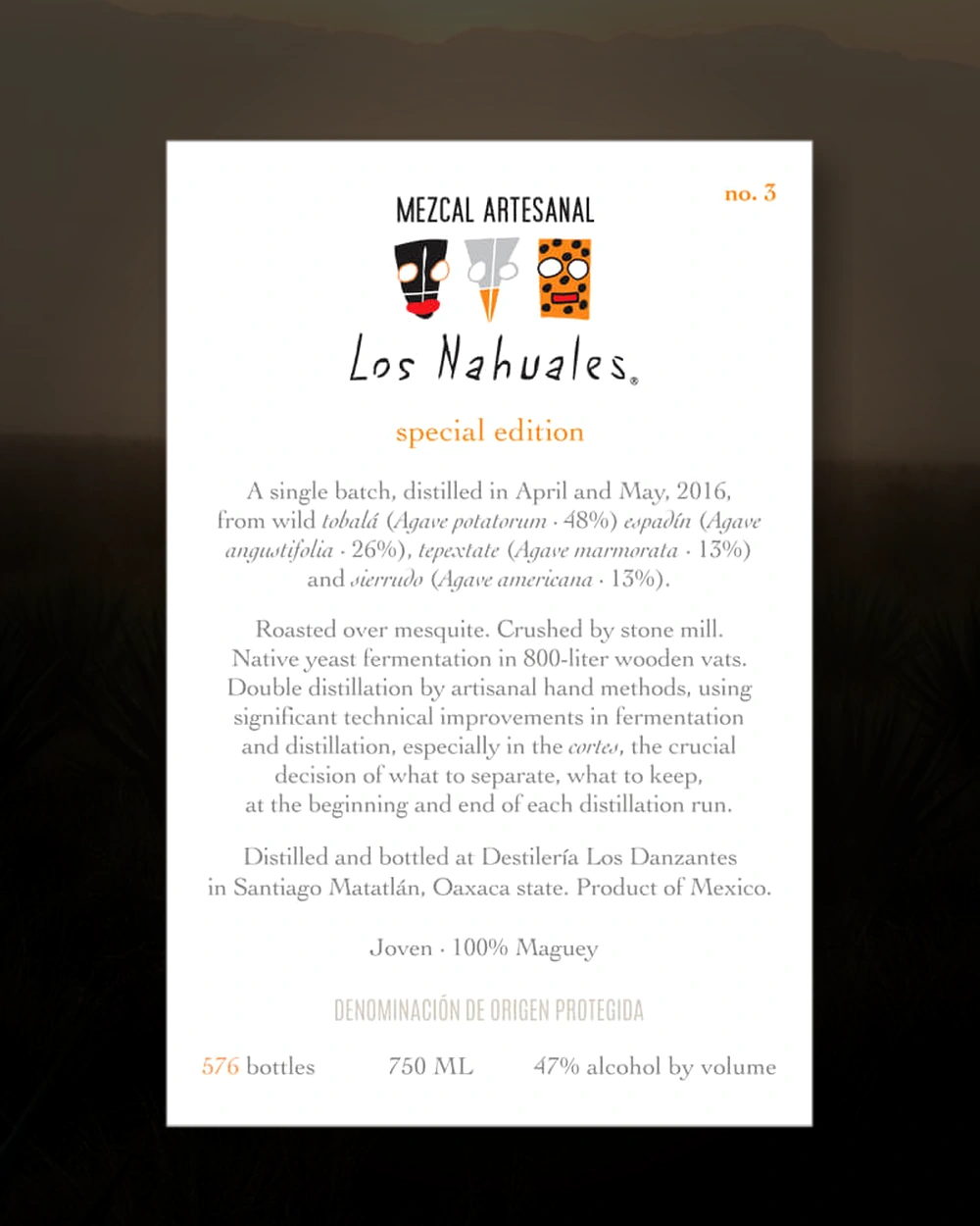 Los Nahuales Special Edition No. 3 bottle