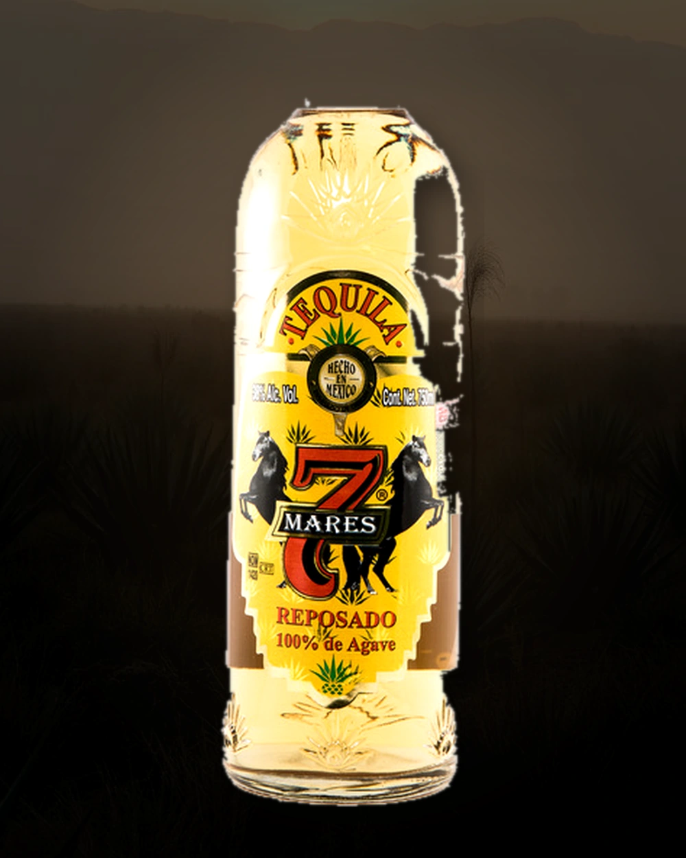 Tequila 7 Mares Reposado bottle