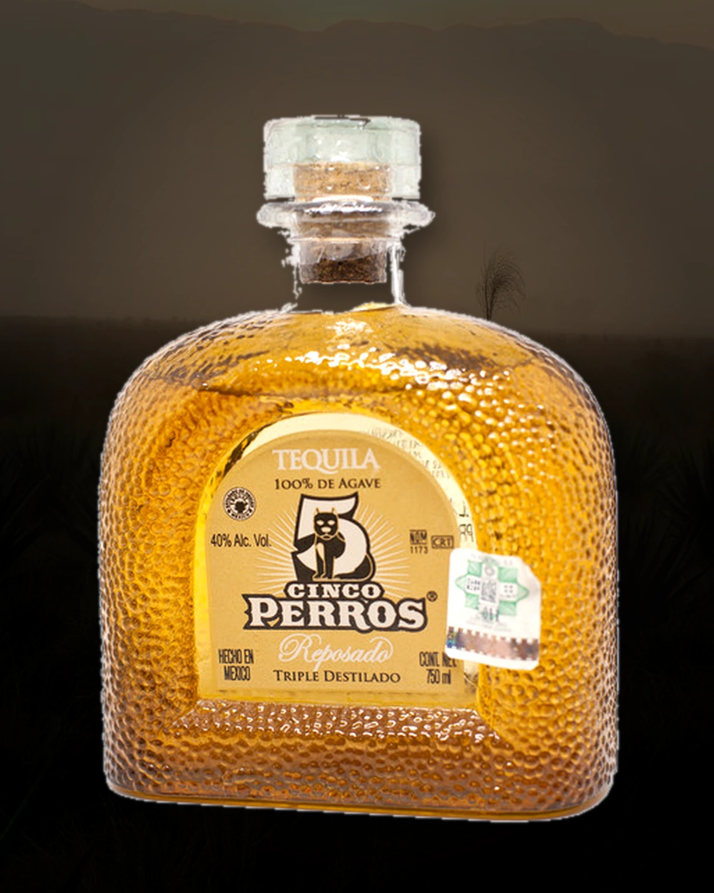 Cinco Perros Tequila Reposado bottle