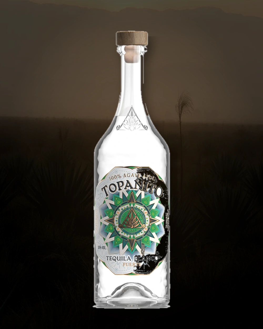 Topanito Blanco 50% abv bottle