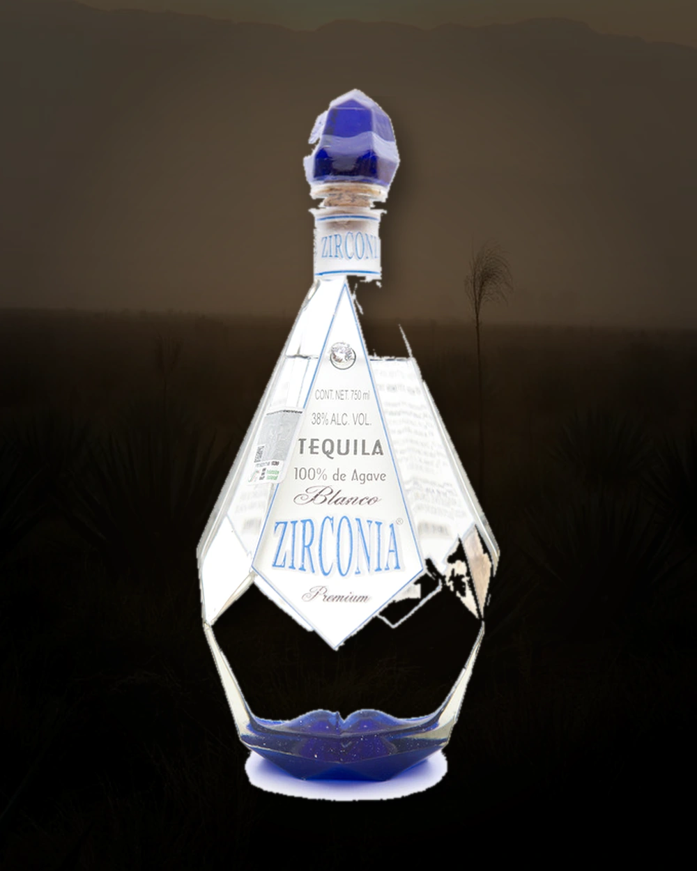 Tequila Zirconia Blanco bottle