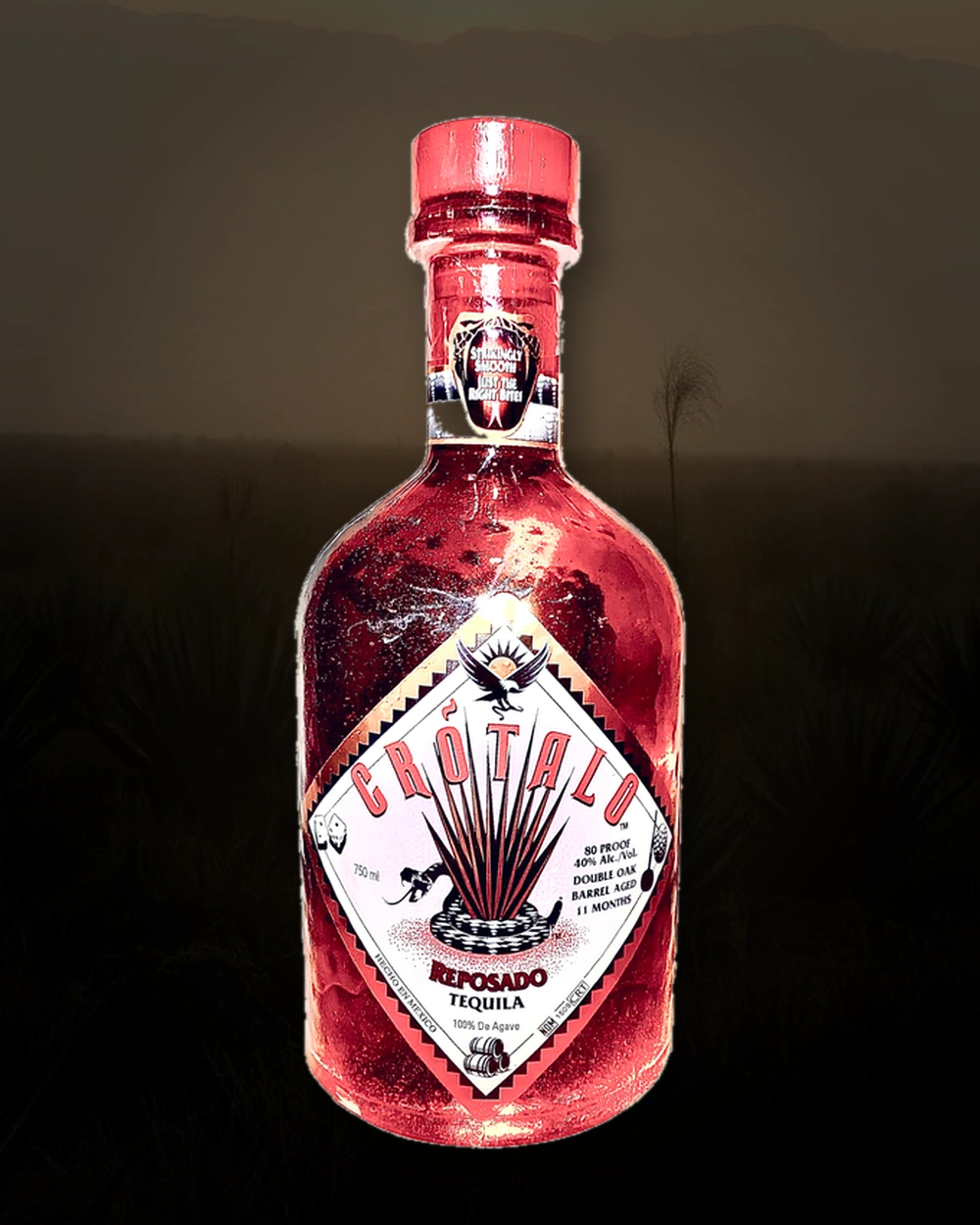 Crotalo Tequila Reposado bottle