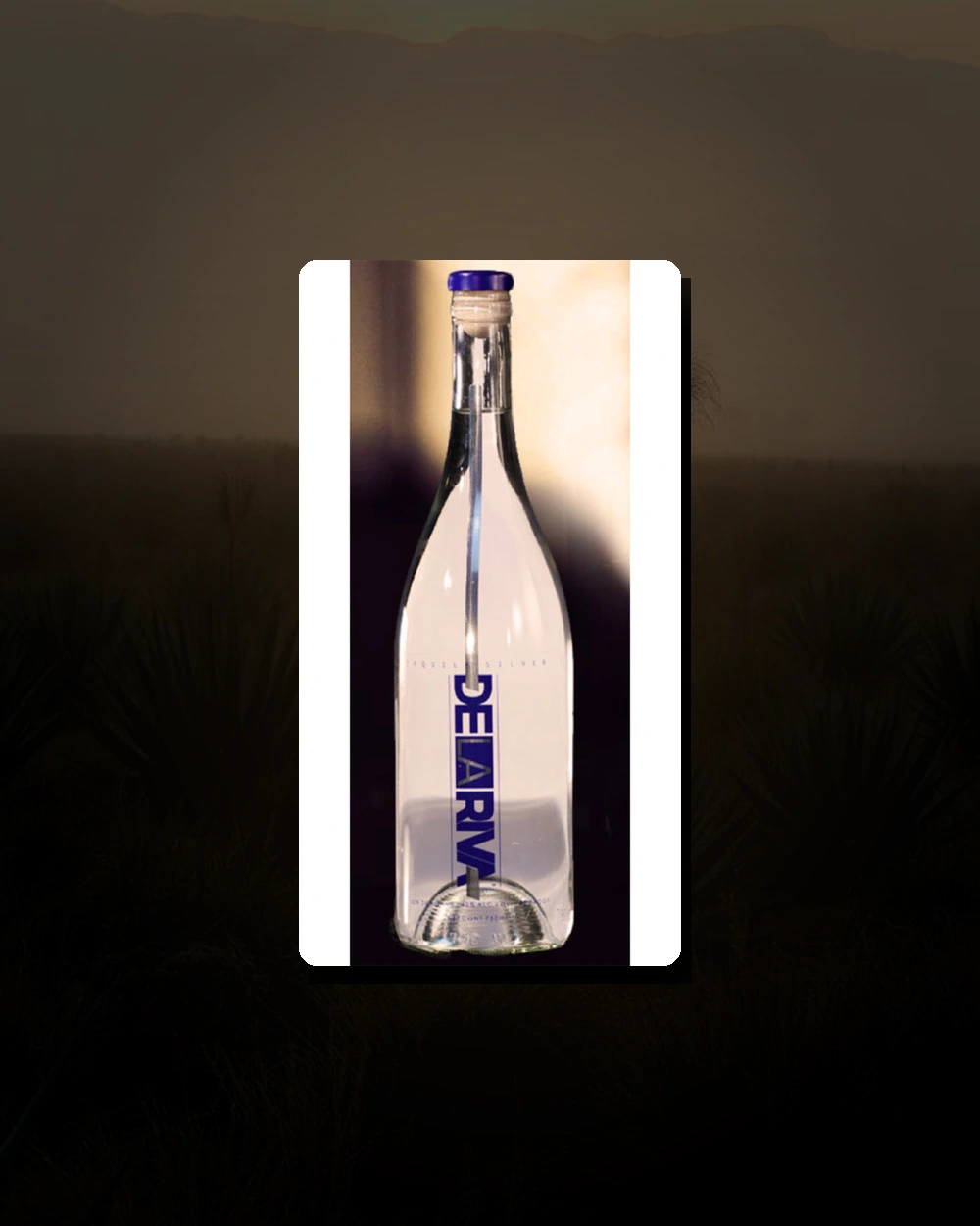 De La Riva Tequila Silver bottle