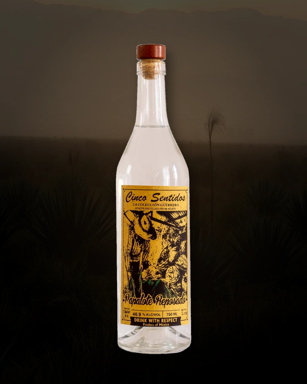 Cinco Sentidos Papalote Reposado bottle