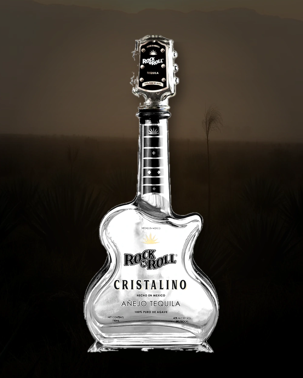 Rock 'N Roll Cristalino Añejo Tequila bottle
