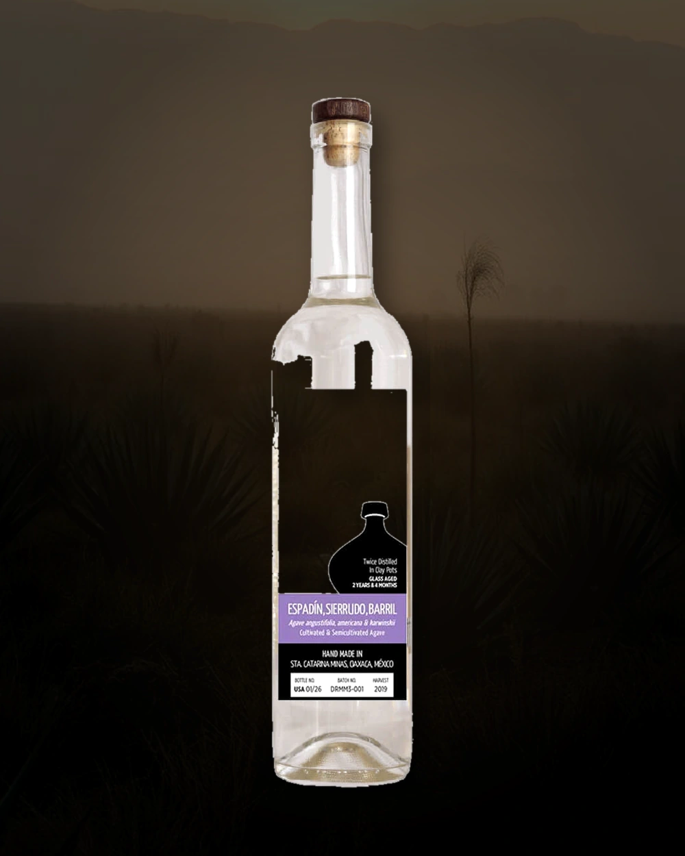 Real Minero Espadin, Sierrudo, Barril bottle