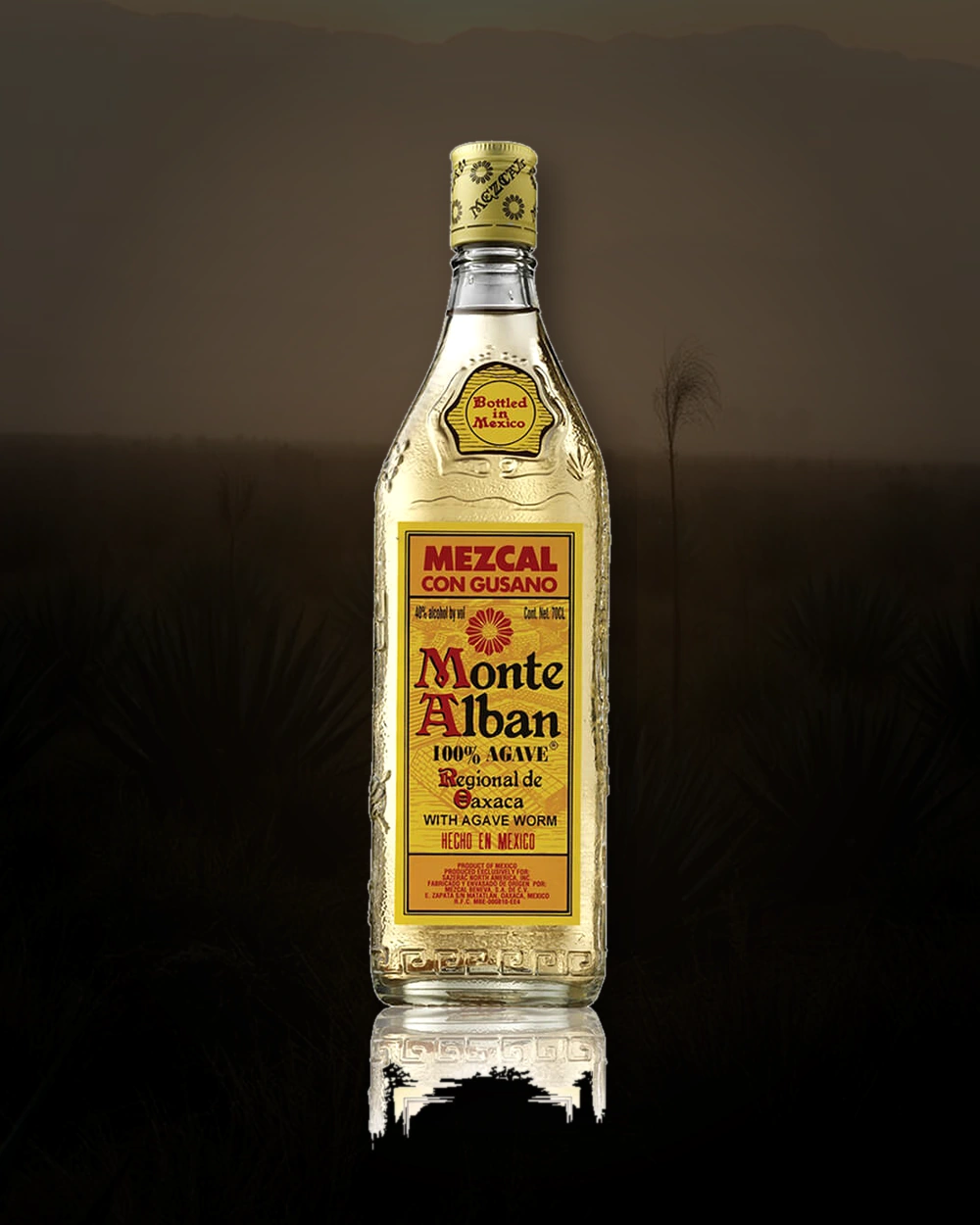 Monte Alban Mezcal Con Gusano bottle