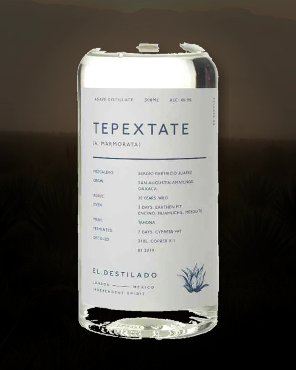 El Destilado Tepextate – Sergio Juarez bottle