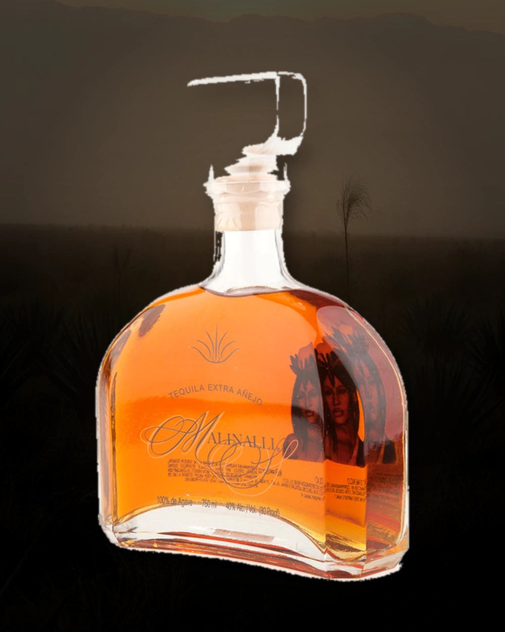 Malinalli Extra Añejo Tequila bottle
