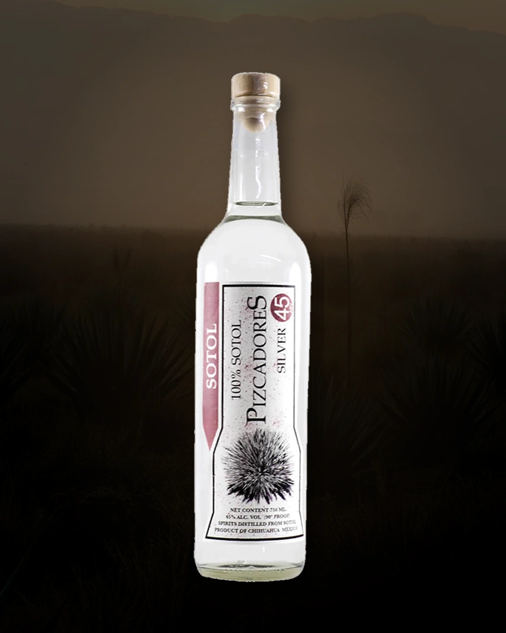 Pizcadores Sotol Silver bottle