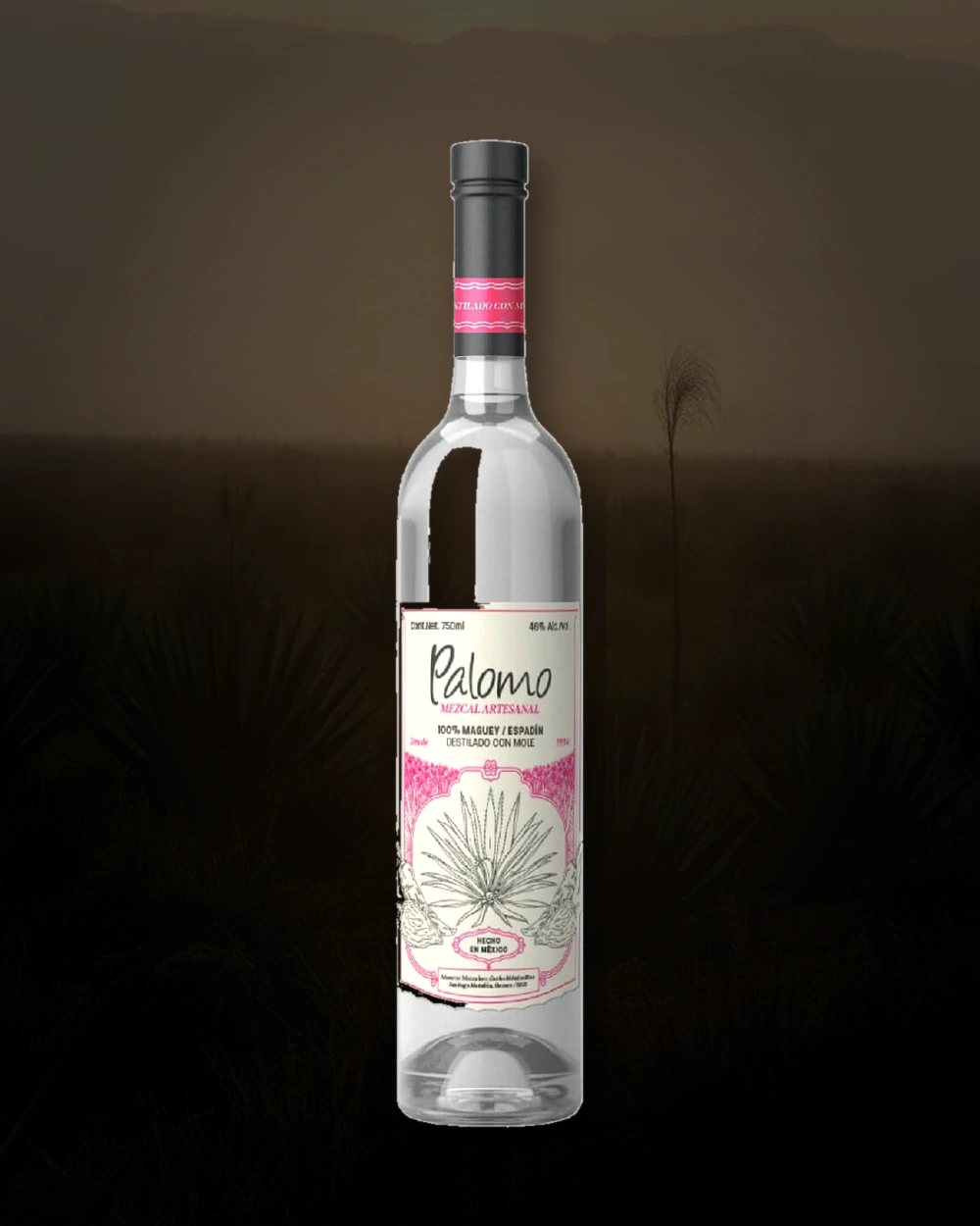 Palomo Destilado con Mole bottle