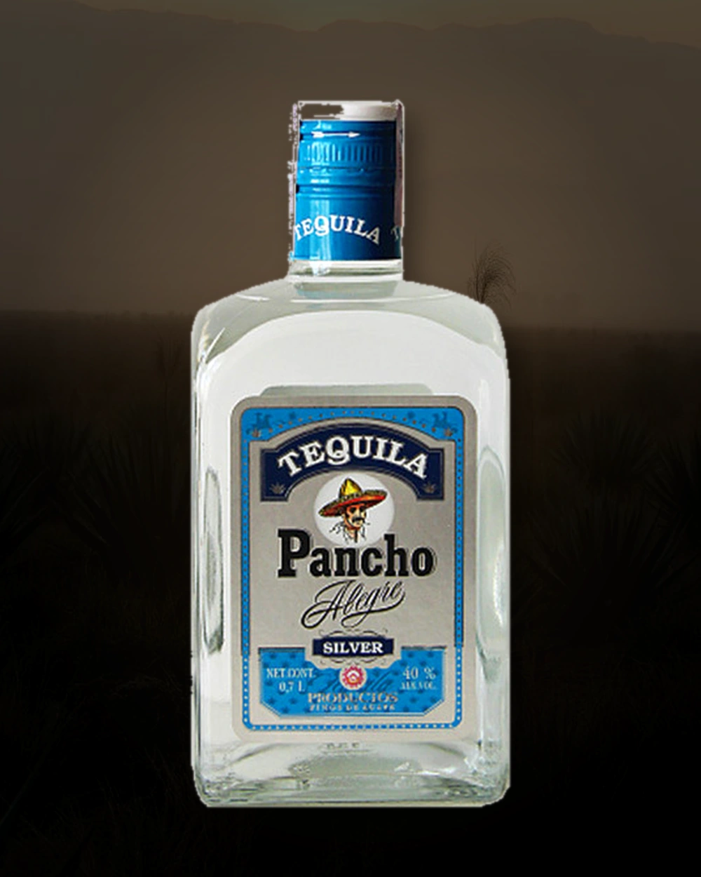 Tequila Pancho Alegre Silver bottle
