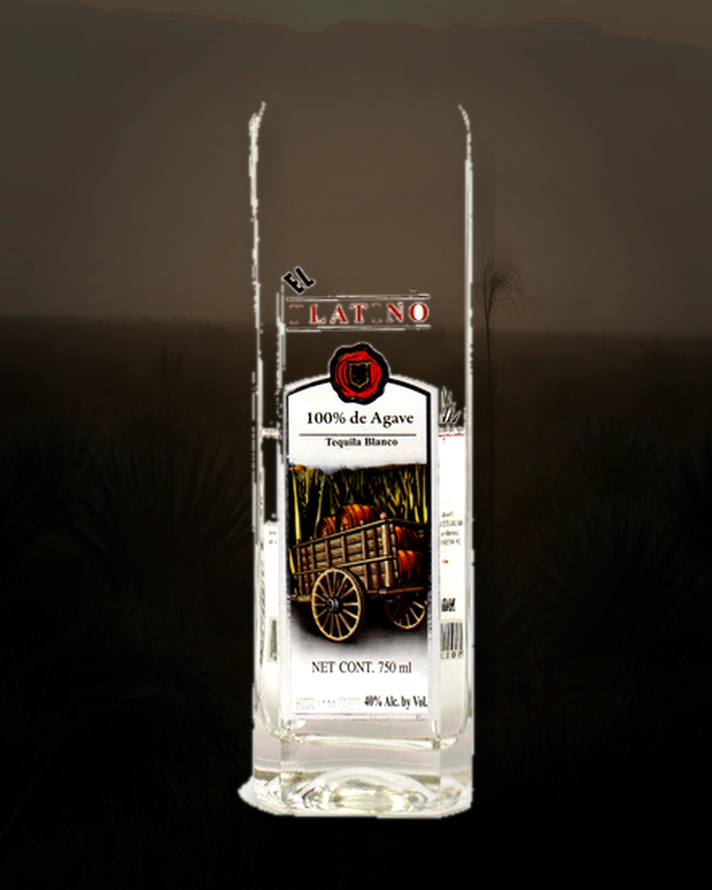 El Tequileño Platino (Square Bottle) bottle