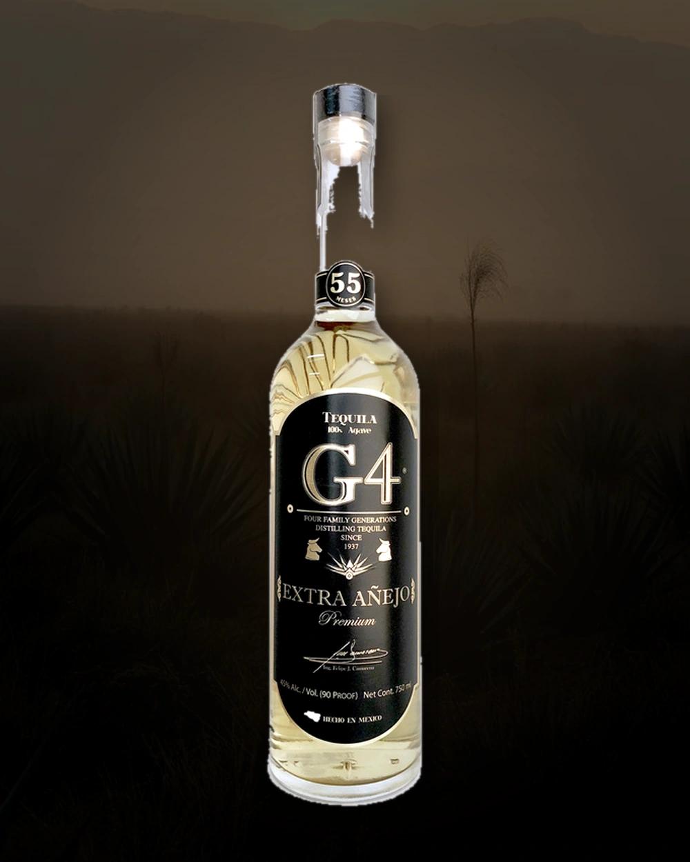 Tequila G4 Extra Añejo "55" bottle