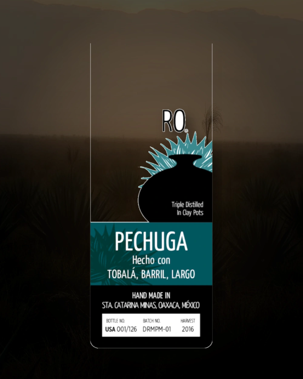 Real Minero Pechuga con Tobala, Largo, Barril bottle