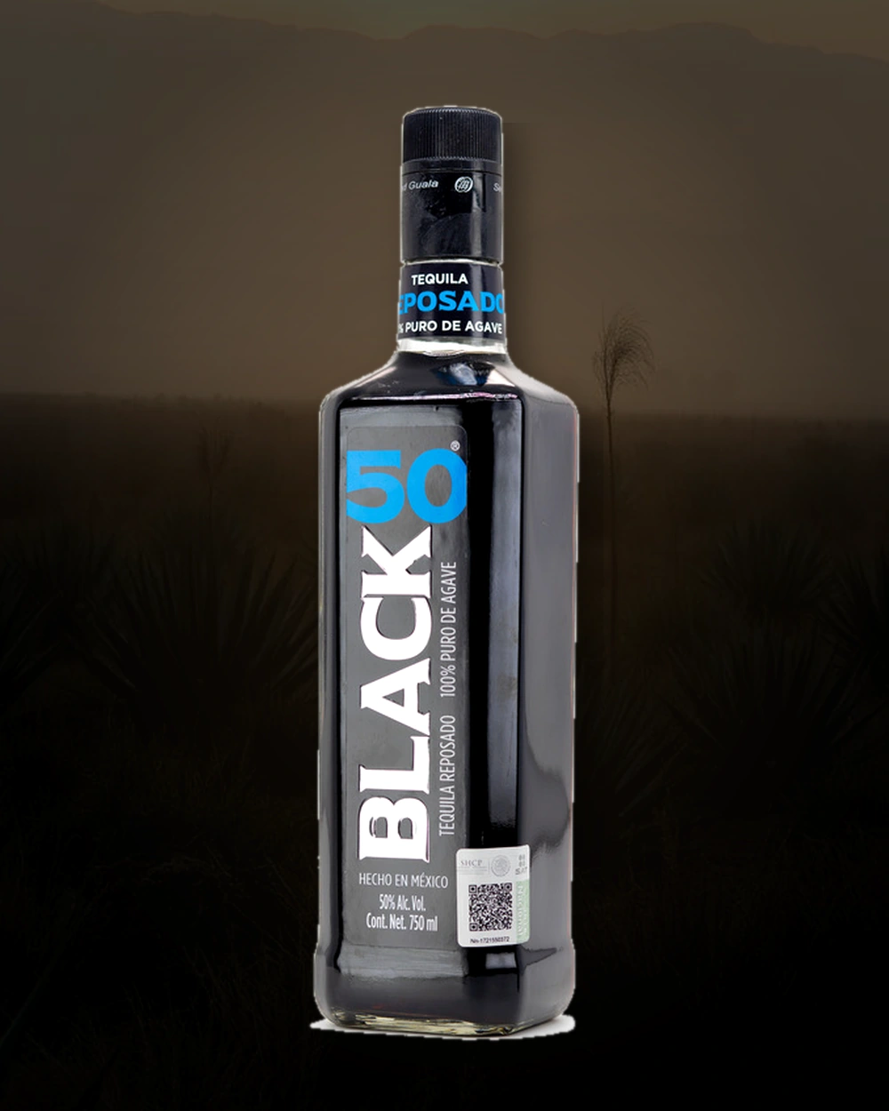 Black 50 Tequila Reposado bottle