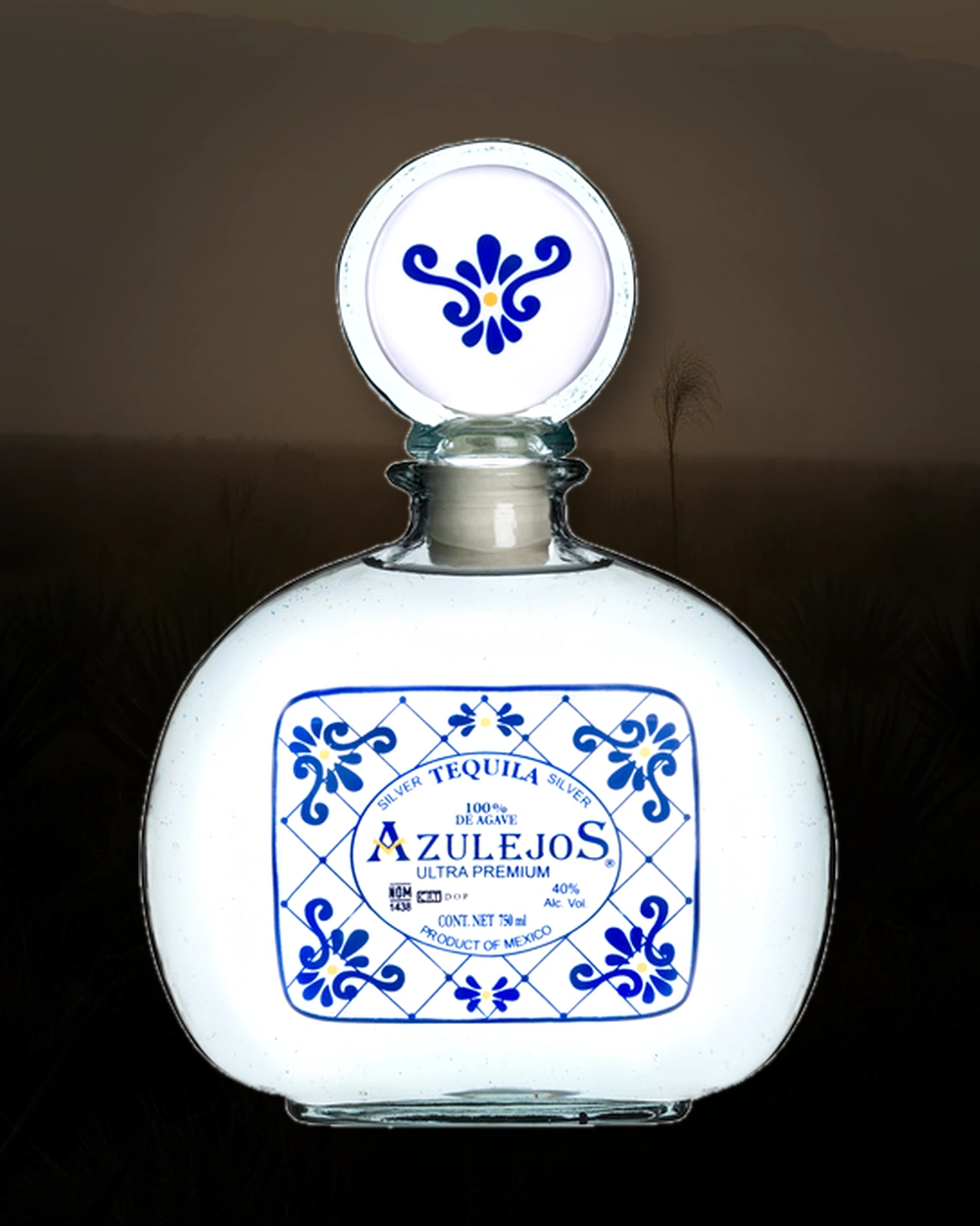 Los Azulejos Silver bottle