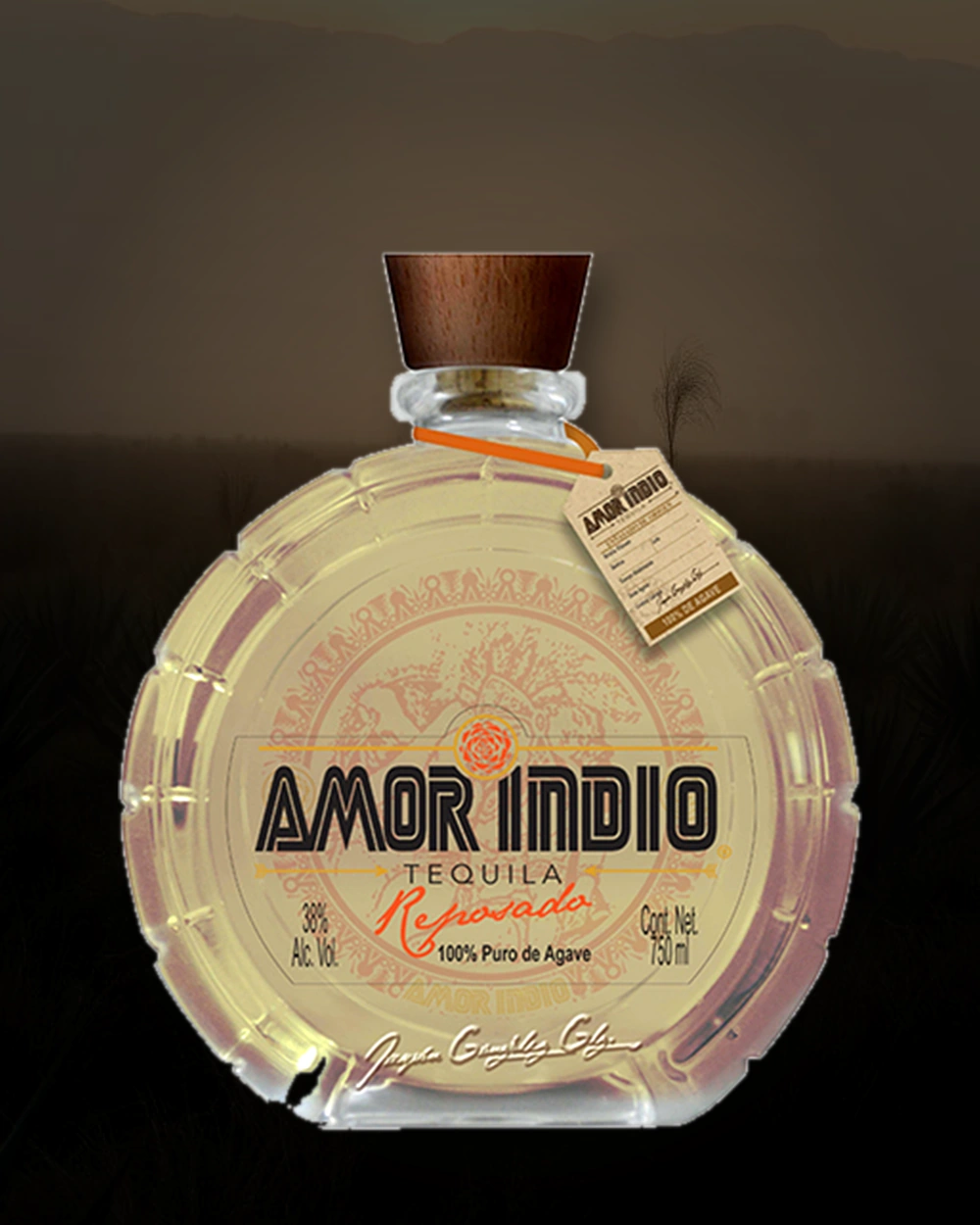 Amor Indio Tequila Reposado bottle