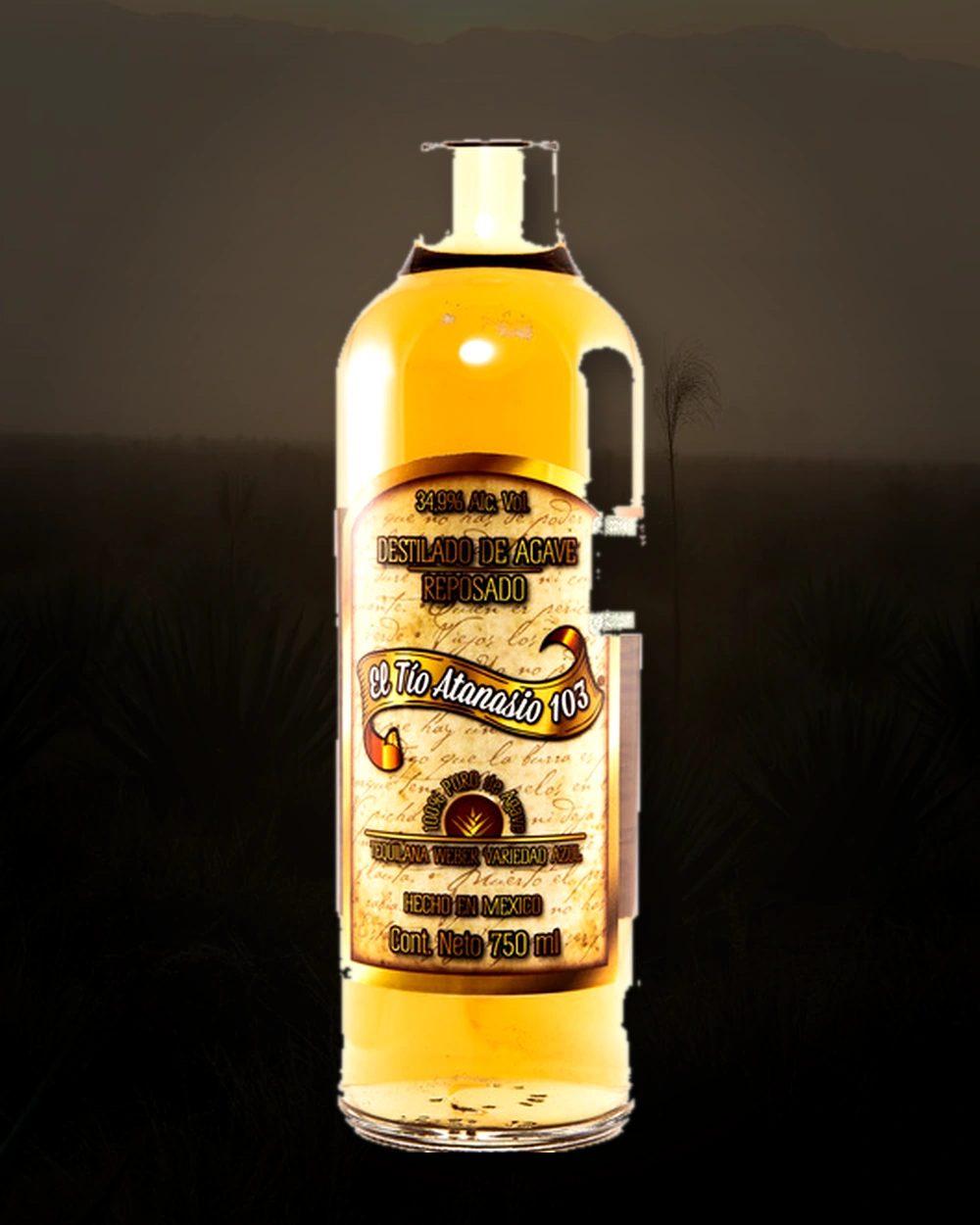 El Tio Atanasio 103 Destilado de Agave Reposado bottle