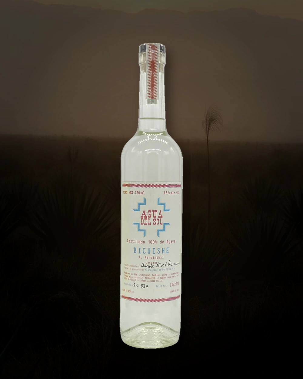 Agua del Sol Bicuishe – Macario Rios bottle