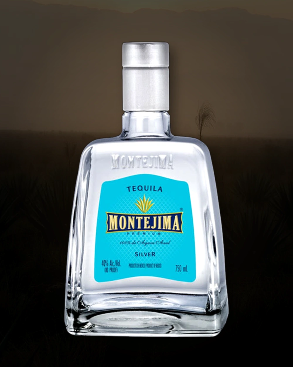 Montejima Tequila Silver bottle