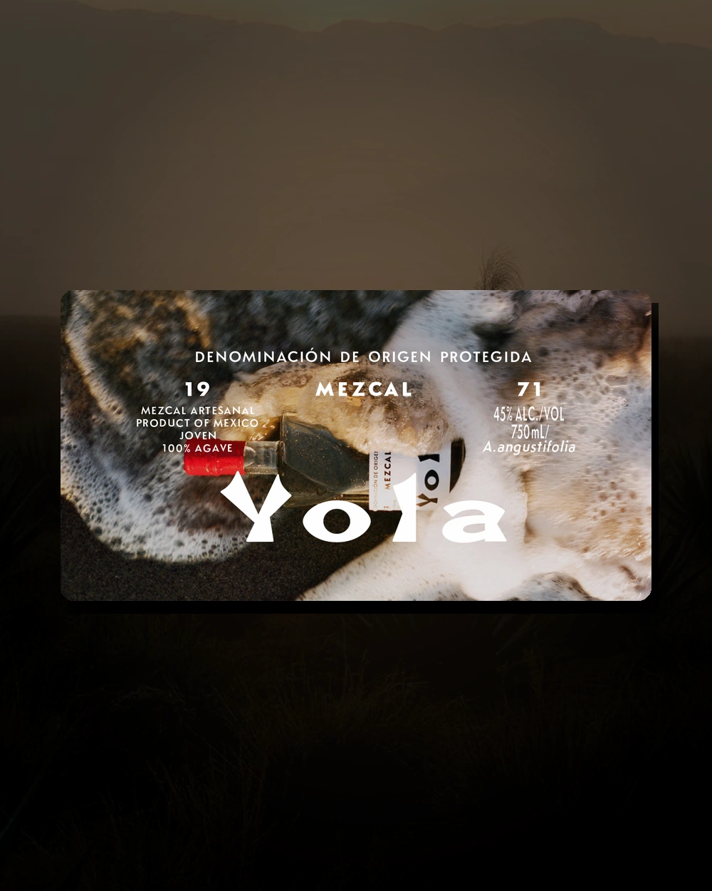 Yola Mezcal Pechuga bottle