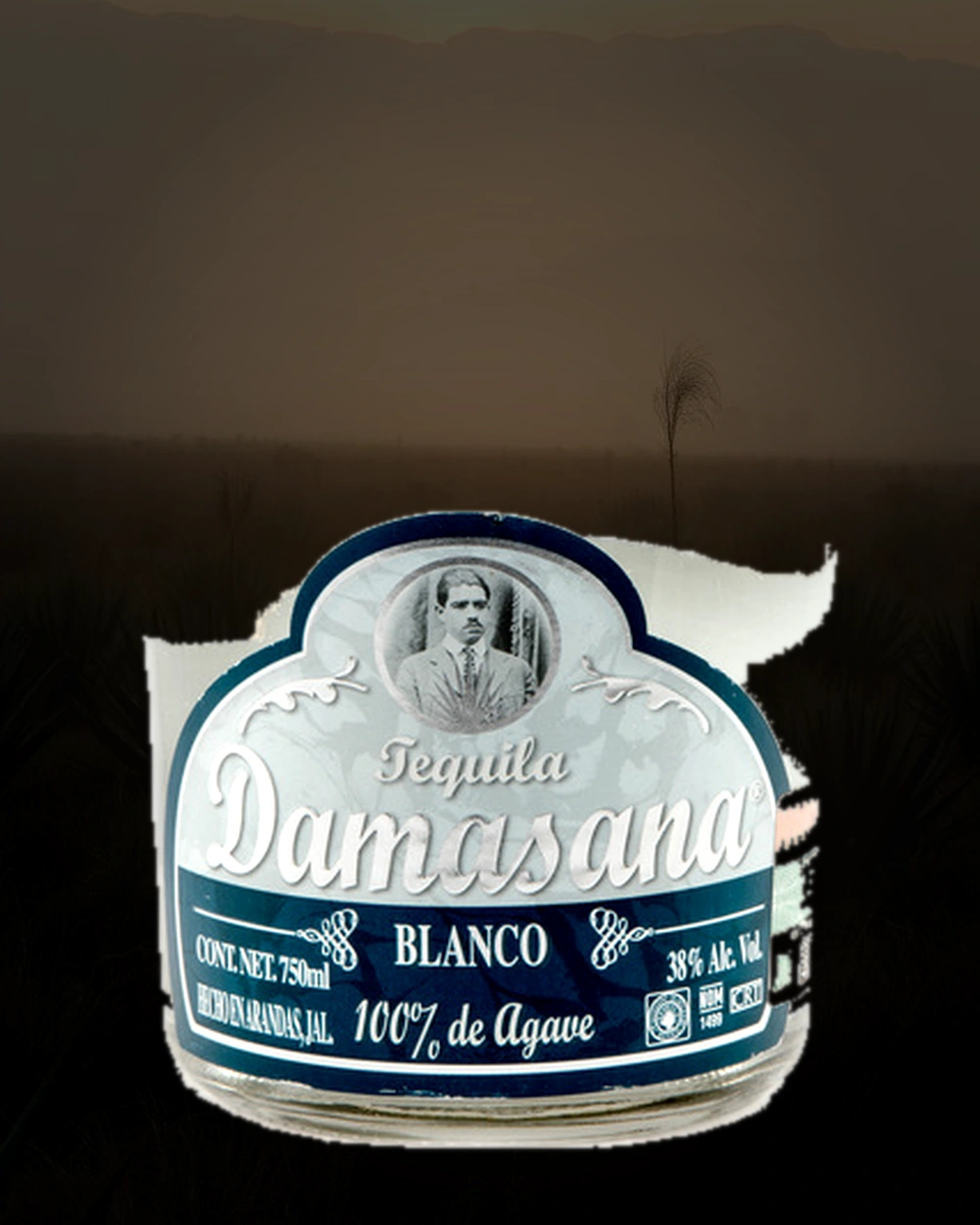 Tequila Damasana Blanco bottle