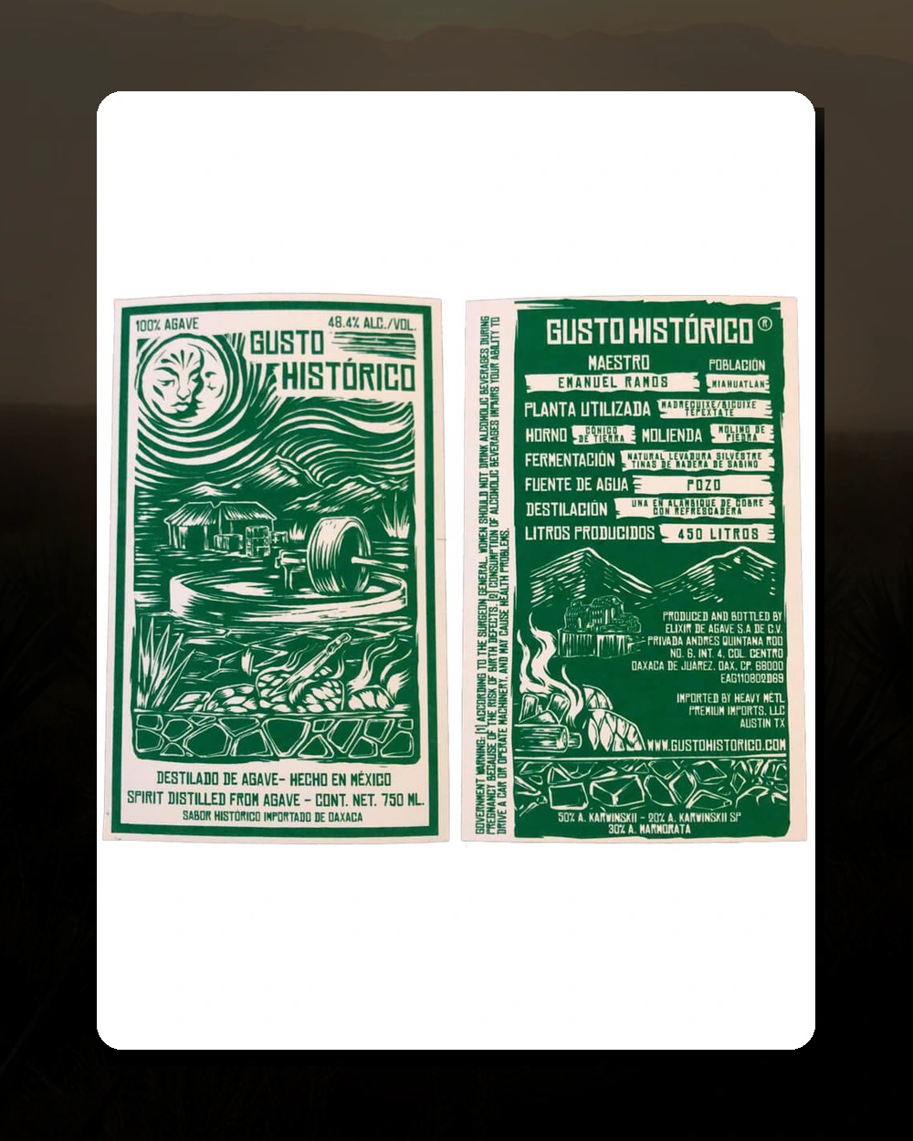 Gusto Historico Madrecuixe/ Bicuixe/ Tepextate – Emanuel Ramos bottle