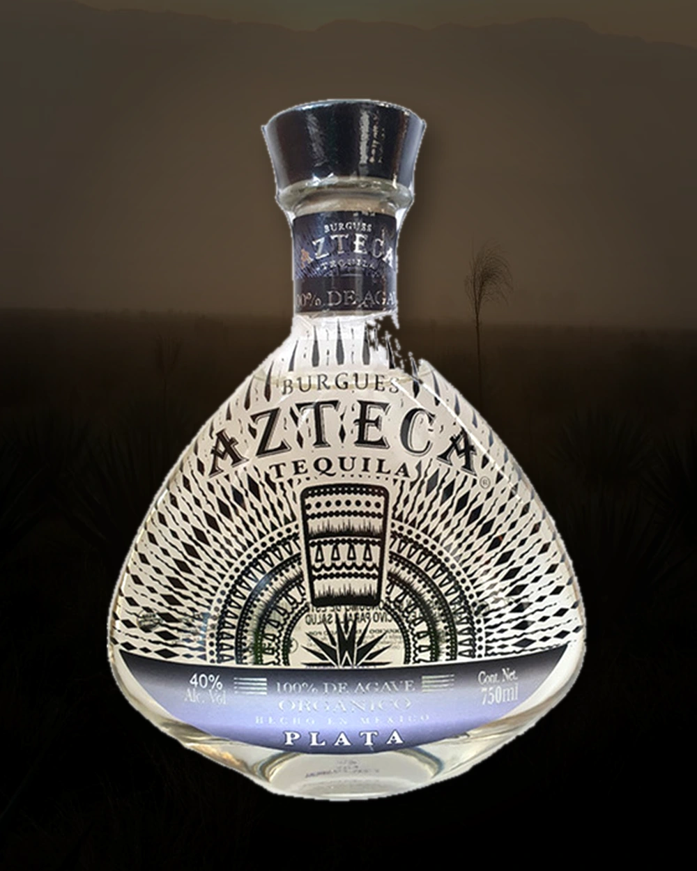 Burgues Azteca Tequila Plata bottle